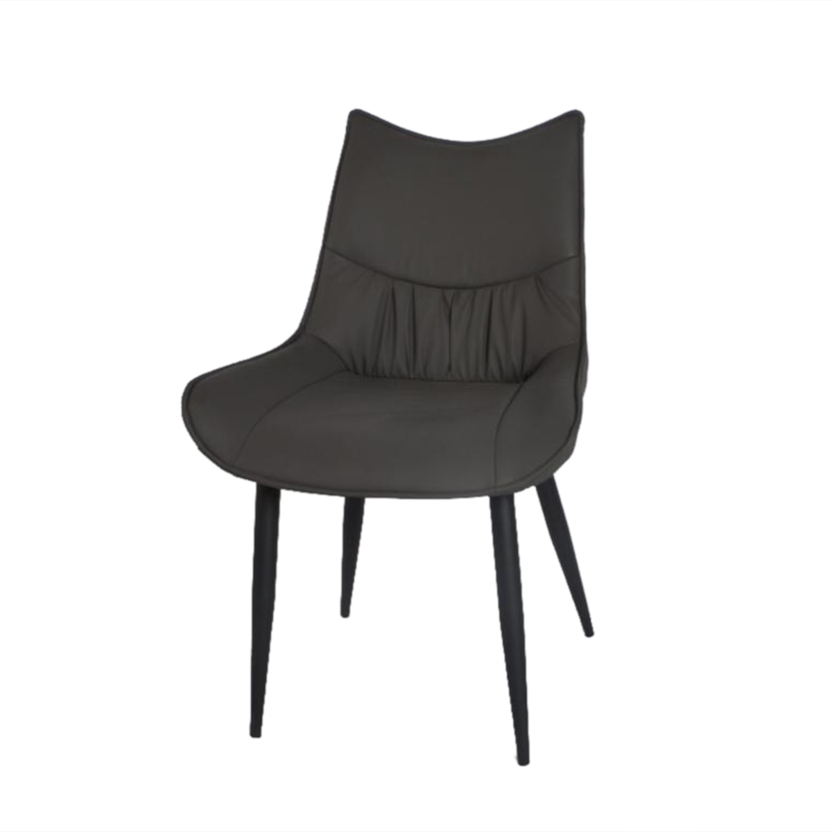 كرسي مقهى جلد متميز باللون الرمادي