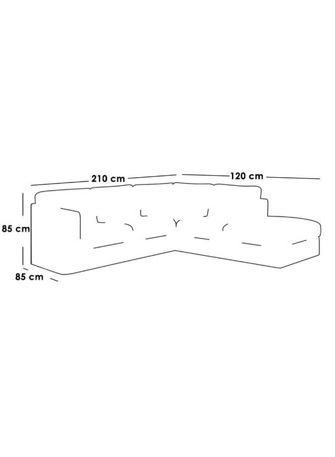 

كنب زاوية فلورز - رمادي