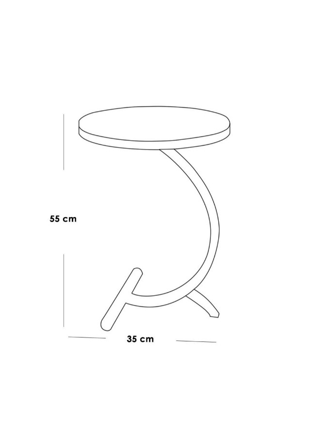 

طاولة جانبية هاف موون - ابيض