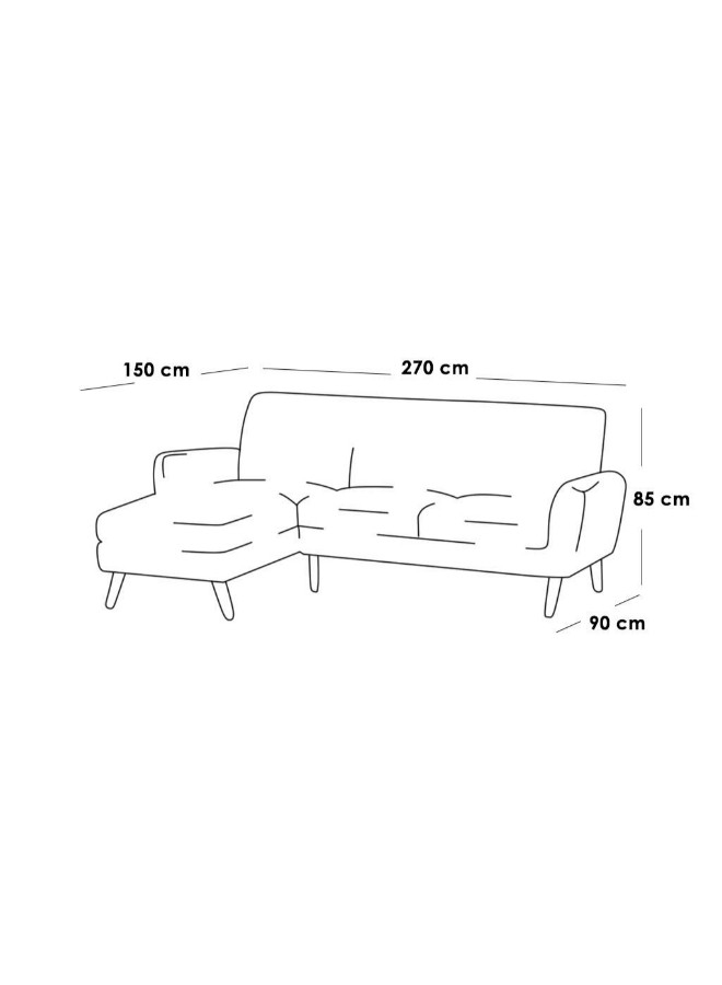 

كنب ثنائي مع أريكة استرخاء ايليت - رمادي غامق