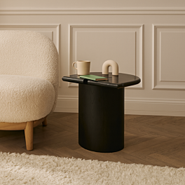 طاولة جانبية رخام ميناي - اسود