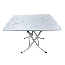 طاولة خارجية قابلة للطي متنقلة - ابيض