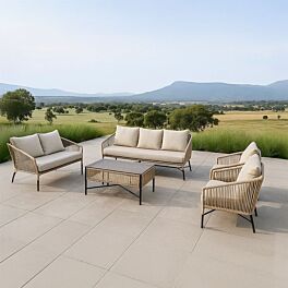 طقم جلسة خارجية فيونا - 5 قطع - بيج