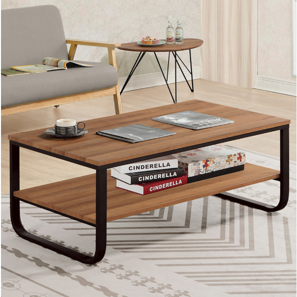 طاولة قهوة رووم - اسود وبني فاتح