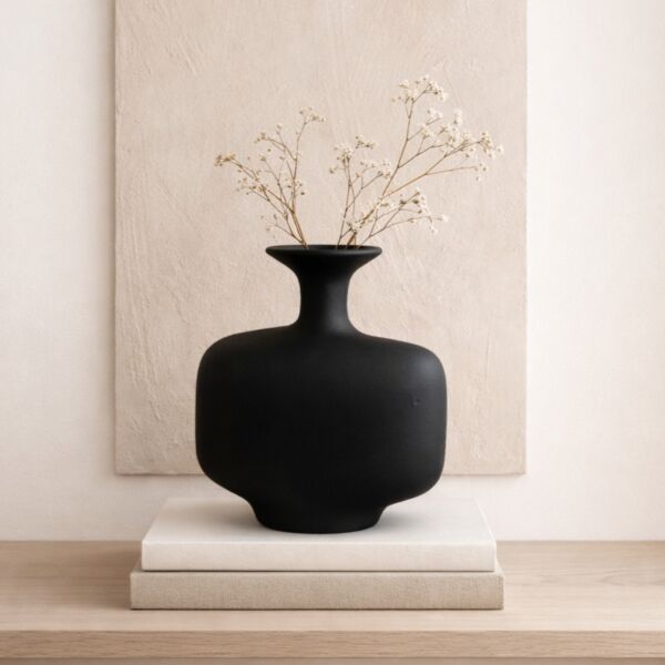 مزهرية البرت - اسود