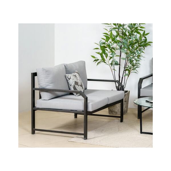 كنب جلسة خارجيه ثنائي نيس - رمادي