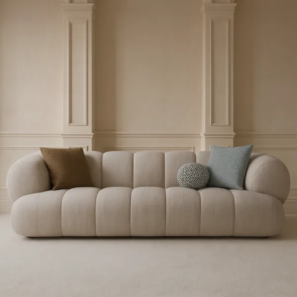 كنبة ثلاثية نوڤولا- رمادي فاتح