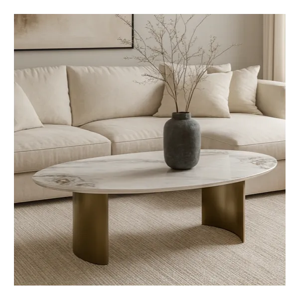 طاولة قهوة رومار أبيض - 40x140x80 سم