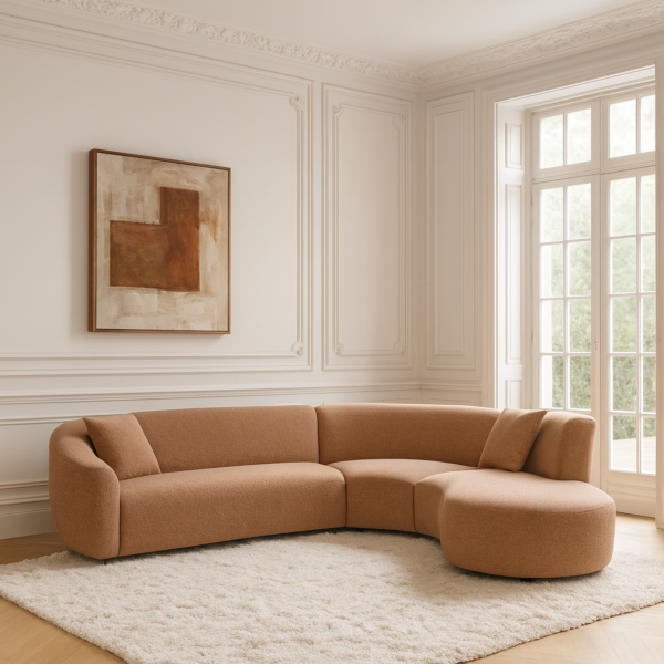 كنب زاوية ديڤانو كورڤو - برتقالي