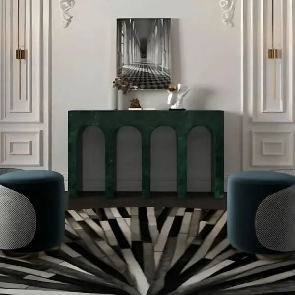 كونسول رخام طبيعي فيكتور - أخضر