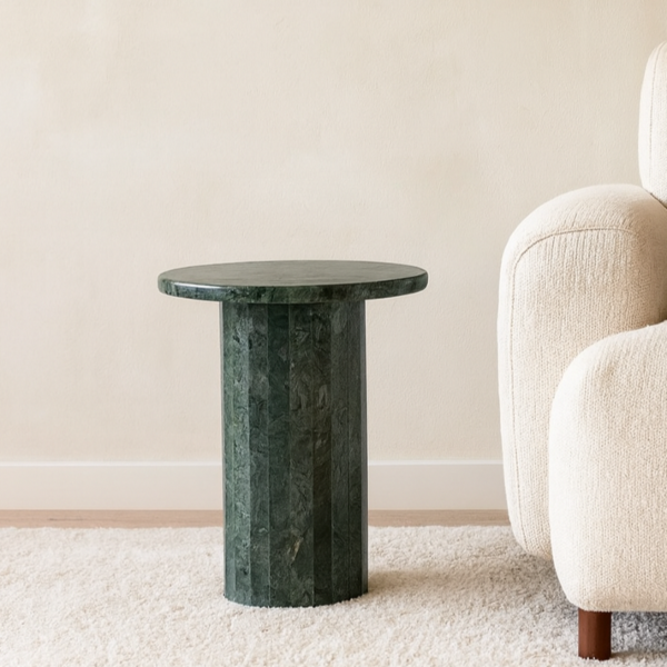 Mourning Marble Side Table - Green