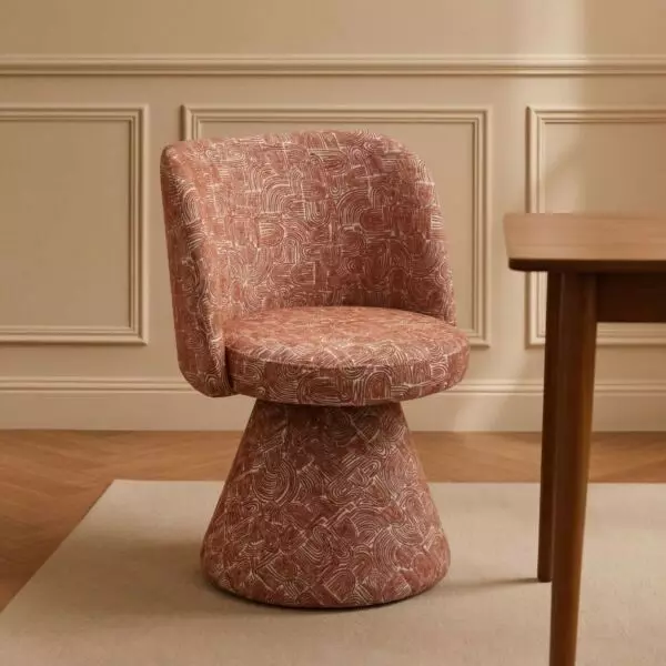 كرسي طعام دوار اريلا - برتقالي