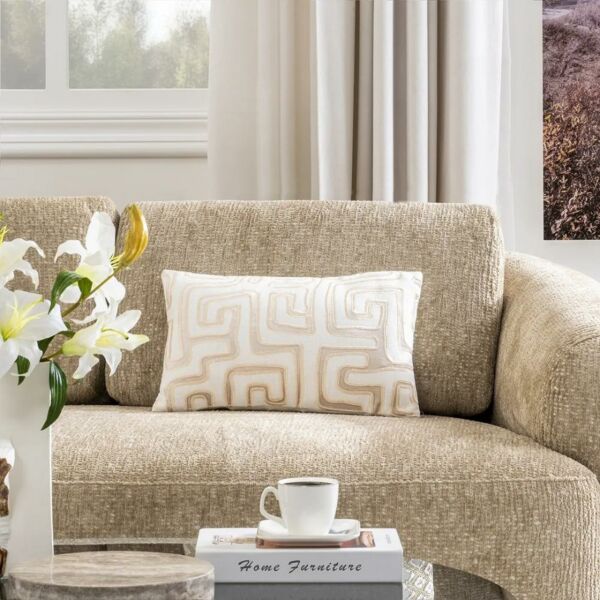 Dia Rectangular Decorative Pillow - Cream