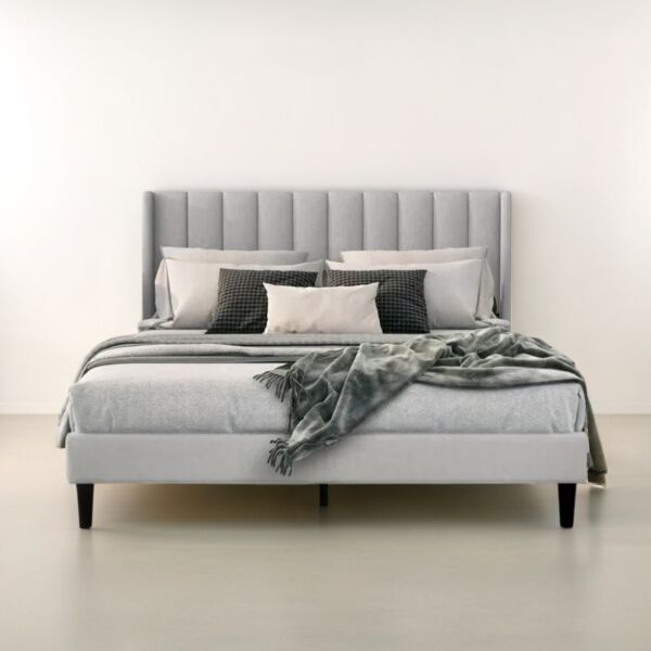 سرير لاين - رمادي