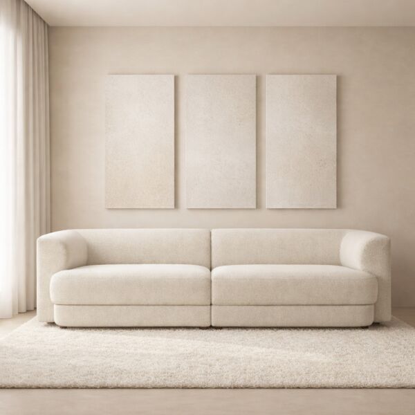 كنبة رباعية جلامور - كريمي