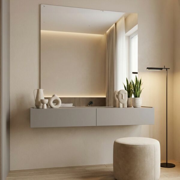 طاولة تزيين درجين بدون مرآة ماستيلا - رمادي