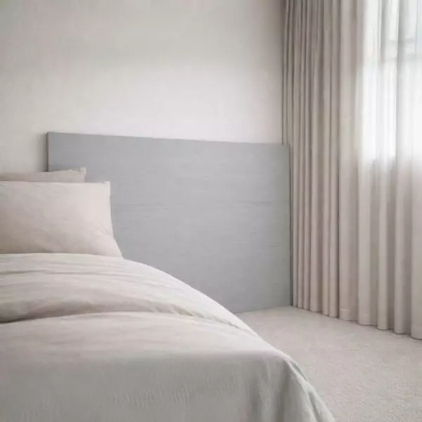 لوح رأس خشبي يانسي 220 سم - رمادي