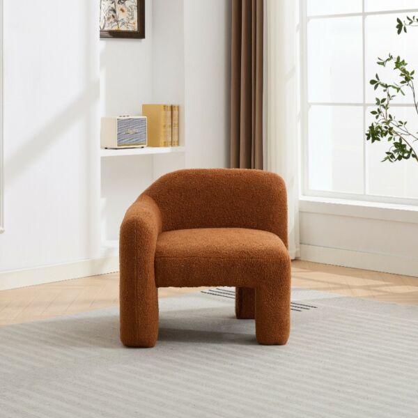 كرسي مفرد بإتجاه يسار يمال - برتقالي