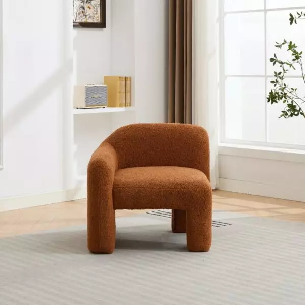 كرسي مفرد بإتجاه يسار يمال - برتقالي