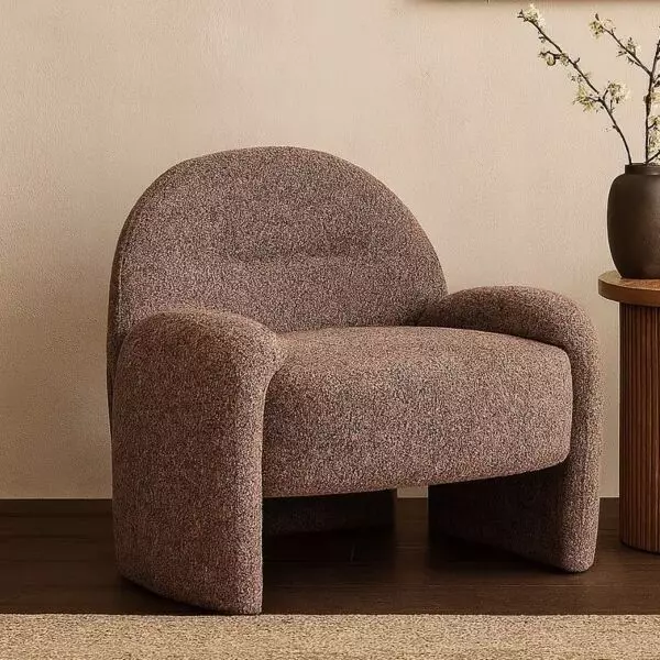 كرسي مفرد شايني - بني ومتعدد الالوان