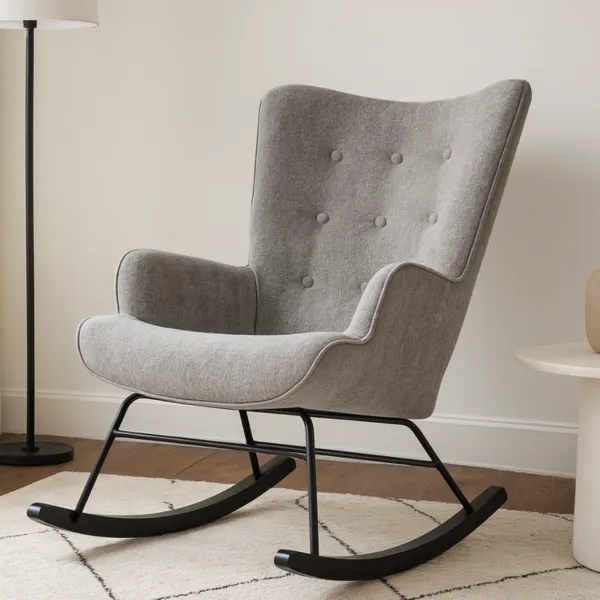 كرسي استرخاء هزاز ريناي - رمادي