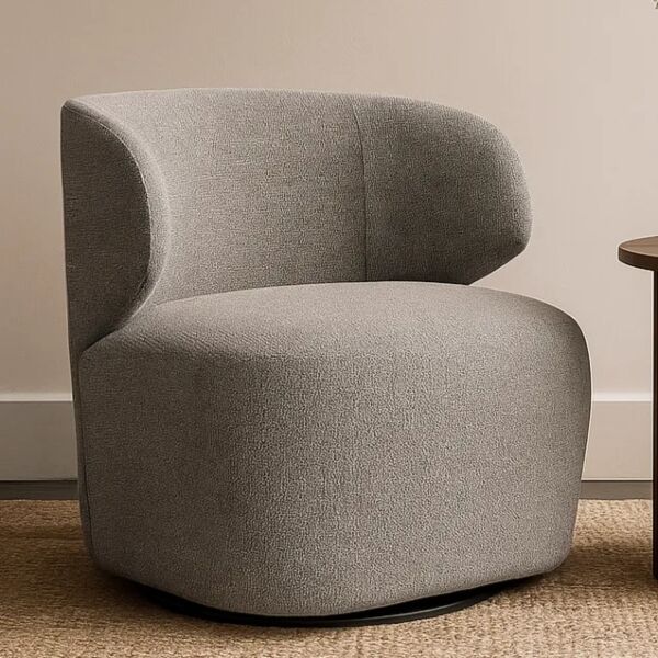 كرسي دوار ريبيل - رمادي واسود