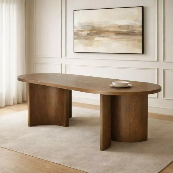 طاولة طعام من مجموعة ماركو - 8 اشخاص - بني