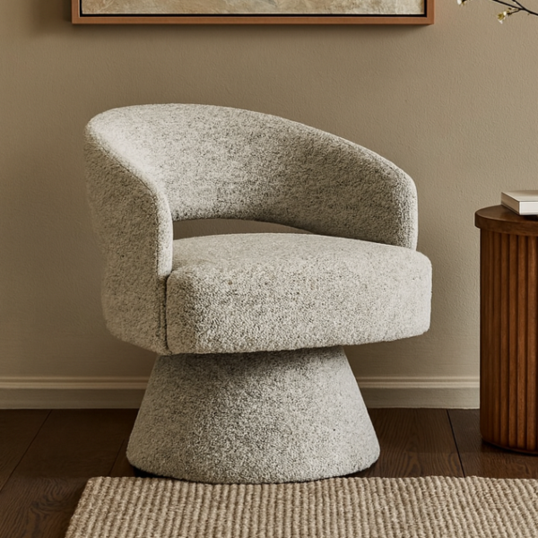 كرسي دوار مارت - رمادي واسود