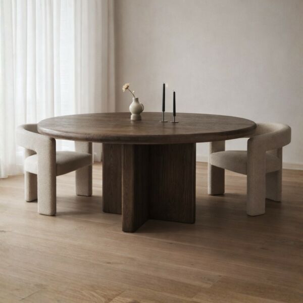 طاولة طعام لينيا - 6 اشخاص - بني غامق