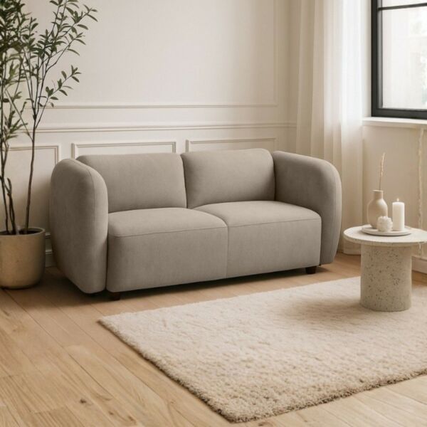 كنبة لازورد - 2 مقاعد - بني