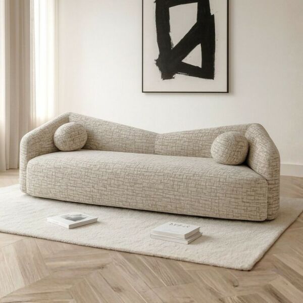 كنبة جالا - 3 مقاعد - بيج فاتح وبني