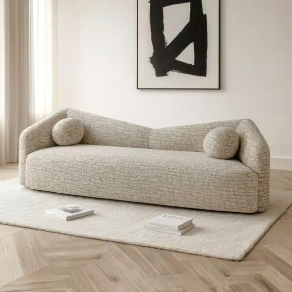 كنبة جالا - 3 مقاعد - بيج فاتح وبني