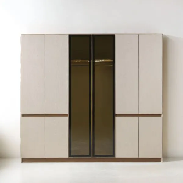 خزانة ملابس 6 أبواب ريغانس - كريمي ومتعدد الالوان