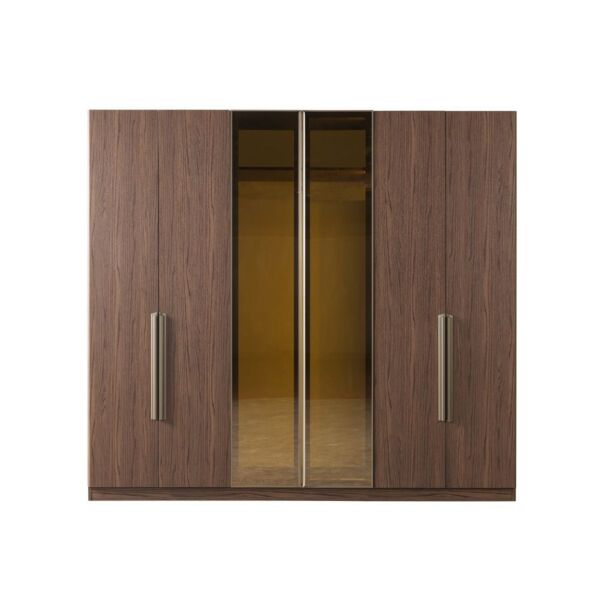 دولاب ملابس غير قابل للكسر كونا 6 ابواب - بني