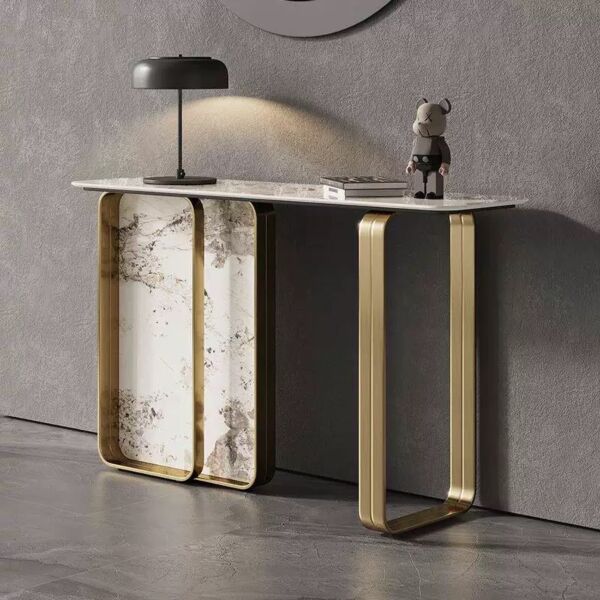 Arabel Console - White and Gold