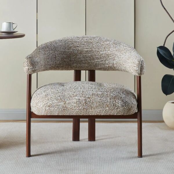 كرسي طعام هارلو - بيج فاتح ورمادي