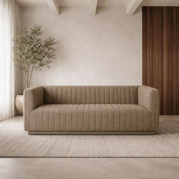 كنبة رونا - 3 مقاعد - بني