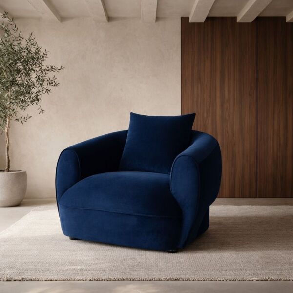 كنبة مفرد روتانا - ازرق غامق