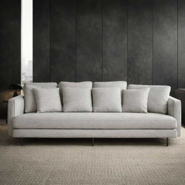 كنبة كارلوس - 4 مقاعد - رمادي فاتح