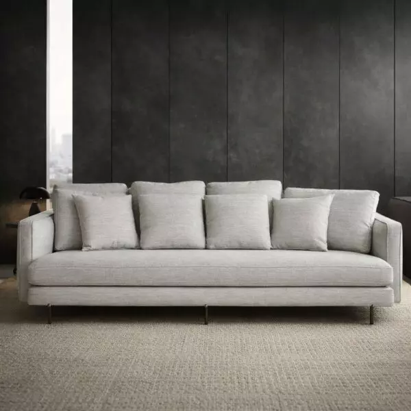 كنبة كارلوس - 4 مقاعد - رمادي فاتح