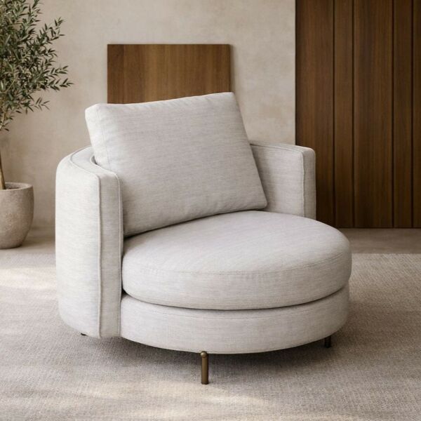 كنبة مفرد كارلوس - رمادي فاتح