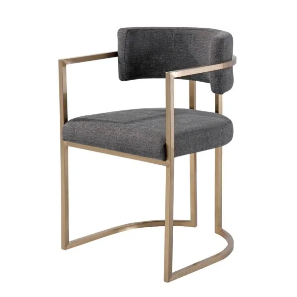 كرسي طاولة طعام أليكسا - رمادي داكن