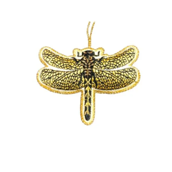 تعليقة زينة مطرزة يعسوب - ذهبي