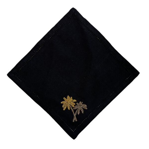Palm Tree Prayer Rug - Black and Multicolor