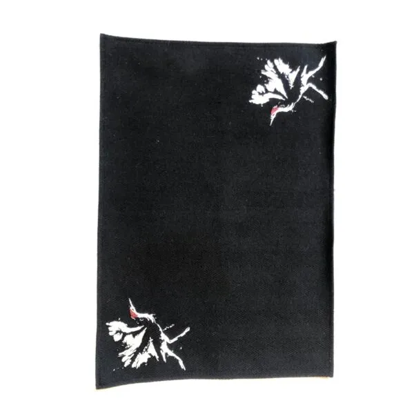 قاعدة صحون مطرز اوموت - اسود ومتعدد الالوان