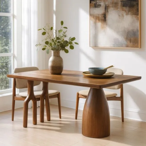 طاولة طعام ل 6 اشخاص اندوري 180 سم - بني غامق