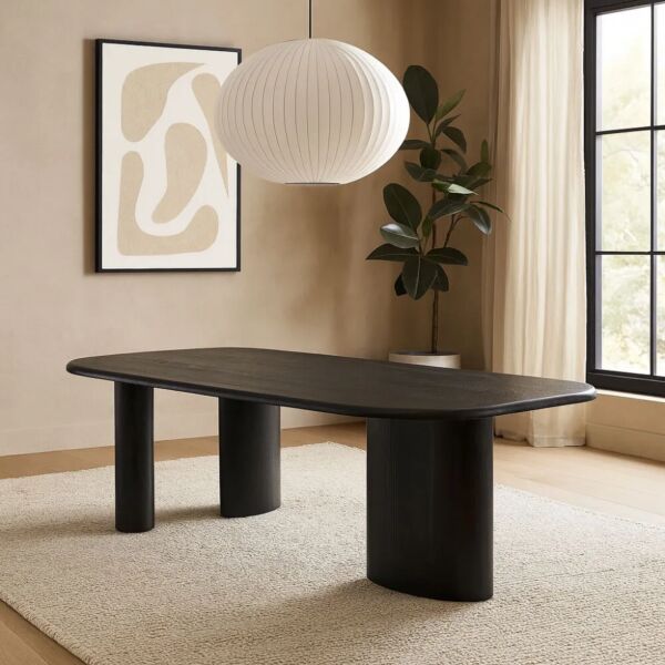 طاولة طعام 240 سم ل 10 اشخاص روندا - اسود