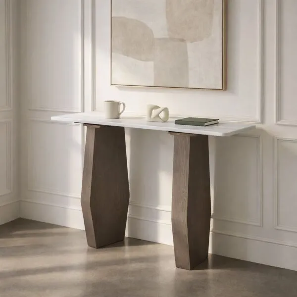 كونسول من مجموعة روفا - ابيض وبني