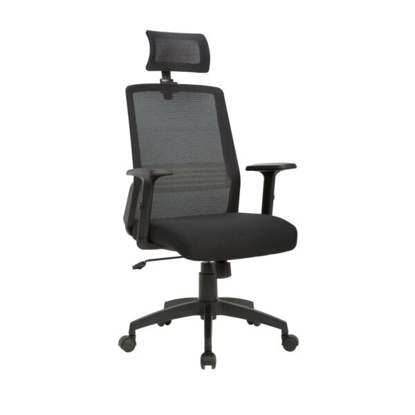 Self Swivel Office Chair - Black