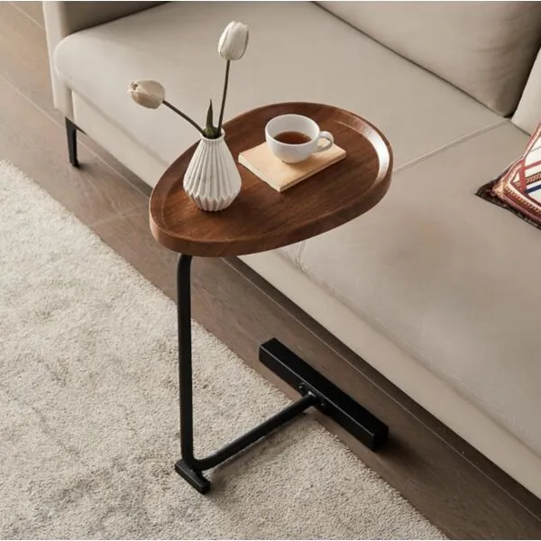 طاولة جانبية سيرال - بني